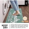 imageBlack Laundry Mat 20quotx47quot  HighDensity Memory Foam Rug Industrial Farmhouse NonSlip Runner for Laundry Room Kitchen ampamp MudroomCyan