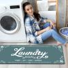 imageBlack Laundry Mat 20quotx47quot  HighDensity Memory Foam Rug Industrial Farmhouse NonSlip Runner for Laundry Room Kitchen ampamp MudroomCyan