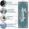 imageBlack Laundry Mat 20quotx47quot  HighDensity Memory Foam Rug Industrial Farmhouse NonSlip Runner for Laundry Room Kitchen ampamp MudroomCyan
