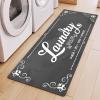 imageBlack Laundry Mat 20quotx47quot  HighDensity Memory Foam Rug Industrial Farmhouse NonSlip Runner for Laundry Room Kitchen ampamp MudroomGrey