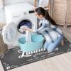 imageBlack Laundry Mat 20quotx47quot  HighDensity Memory Foam Rug Industrial Farmhouse NonSlip Runner for Laundry Room Kitchen ampamp MudroomGrey