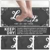 imageBlack Laundry Mat 20quotx47quot  HighDensity Memory Foam Rug Industrial Farmhouse NonSlip Runner for Laundry Room Kitchen ampamp MudroomGrey