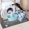 imageBlack Laundry Mat 20quotx47quot  HighDensity Memory Foam Rug Industrial Farmhouse NonSlip Runner for Laundry Room Kitchen ampamp MudroomGreysaying02