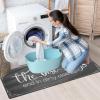 imageBlack Laundry Mat 20quotx47quot  HighDensity Memory Foam Rug Industrial Farmhouse NonSlip Runner for Laundry Room Kitchen ampamp MudroomGreysaying03