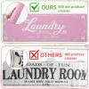 imageBlack Laundry Mat 20quotx47quot  HighDensity Memory Foam Rug Industrial Farmhouse NonSlip Runner for Laundry Room Kitchen ampamp MudroomLight Pink