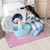 imageBlack Laundry Mat 20quotx47quot  HighDensity Memory Foam Rug Industrial Farmhouse NonSlip Runner for Laundry Room Kitchen ampamp MudroomLight Pink