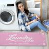 imageBlack Laundry Mat 20quotx47quot  HighDensity Memory Foam Rug Industrial Farmhouse NonSlip Runner for Laundry Room Kitchen ampamp MudroomLight Pink