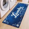 imageBlack Laundry Mat 20quotx47quot  HighDensity Memory Foam Rug Industrial Farmhouse NonSlip Runner for Laundry Room Kitchen ampamp MudroomNavy Blue