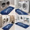 imageBlack Laundry Mat 20quotx47quot  HighDensity Memory Foam Rug Industrial Farmhouse NonSlip Runner for Laundry Room Kitchen ampamp MudroomNavy Blue