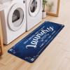 imageBlack Laundry Mat 20quotx47quot  HighDensity Memory Foam Rug Industrial Farmhouse NonSlip Runner for Laundry Room Kitchen ampamp MudroomNavy Blue