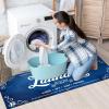 imageBlack Laundry Mat 20quotx47quot  HighDensity Memory Foam Rug Industrial Farmhouse NonSlip Runner for Laundry Room Kitchen ampamp MudroomNavy Blue