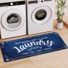 imageBlack Laundry Mat 20quotx47quot  HighDensity Memory Foam Rug Industrial Farmhouse NonSlip Runner for Laundry Room Kitchen ampamp MudroomNavy Blue