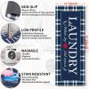 imageBlack Laundry Mat 20quotx47quot  HighDensity Memory Foam Rug Industrial Farmhouse NonSlip Runner for Laundry Room Kitchen ampamp MudroomNavy Bluebuffalo Plaid