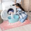 imageBlack Laundry Mat 20quotx47quot  HighDensity Memory Foam Rug Industrial Farmhouse NonSlip Runner for Laundry Room Kitchen ampamp MudroomPink