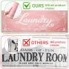 imageBlack Laundry Mat 20quotx47quot  HighDensity Memory Foam Rug Industrial Farmhouse NonSlip Runner for Laundry Room Kitchen ampamp MudroomPink