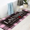 imageBlack Laundry Mat 20quotx47quot  HighDensity Memory Foam Rug Industrial Farmhouse NonSlip Runner for Laundry Room Kitchen ampamp MudroomPinkbuffalo Plaid