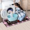 imageBlack Laundry Mat 20quotx47quot  HighDensity Memory Foam Rug Industrial Farmhouse NonSlip Runner for Laundry Room Kitchen ampamp MudroomPinkbuffalo Plaid