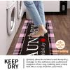 imageBlack Laundry Mat 20quotx47quot  HighDensity Memory Foam Rug Industrial Farmhouse NonSlip Runner for Laundry Room Kitchen ampamp MudroomPinkbuffalo Plaid