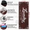 imageBlack Laundry Mat 20quotx47quot  HighDensity Memory Foam Rug Industrial Farmhouse NonSlip Runner for Laundry Room Kitchen ampamp MudroomRed