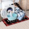 imageBlack Laundry Mat 20quotx47quot  HighDensity Memory Foam Rug Industrial Farmhouse NonSlip Runner for Laundry Room Kitchen ampamp MudroomRedbuffalo Plaid