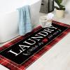 imageBlack Laundry Mat 20quotx47quot  HighDensity Memory Foam Rug Industrial Farmhouse NonSlip Runner for Laundry Room Kitchen ampamp MudroomRedbuffalo Plaid