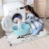 imageBlack Laundry Mat 20quotx47quot  HighDensity Memory Foam Rug Industrial Farmhouse NonSlip Runner for Laundry Room Kitchen ampamp MudroomWhite