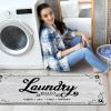 imageBlack Laundry Mat 20quotx47quot  HighDensity Memory Foam Rug Industrial Farmhouse NonSlip Runner for Laundry Room Kitchen ampamp MudroomWhite