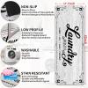 imageBlack Laundry Mat 20quotx47quot  HighDensity Memory Foam Rug Industrial Farmhouse NonSlip Runner for Laundry Room Kitchen ampamp MudroomWhite