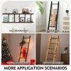imageBlanket Ladder for Living Room 5Tier Wooden Ladder Shelf Rustic Decorative Blanket Rack for Blankets Quilts Farmhouse Decor Ladder Shelf for Bedroom Bathroom Home Christmas Decor BlackBlack