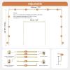 imageOver The Table Rod Stand with Clamps Adjustable 3279 Tall 32quot131quot Length Black Table Arch Stand Metal Balloon Frame Hanging Rod for Weddings Birthdays Party Garden Arbors DecorationGold