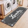 imageBlack Laundry Mat 20quotx47quot  HighDensity Memory Foam Rug Industrial Farmhouse NonSlip Runner for Laundry Room Kitchen ampamp MudroomGrey