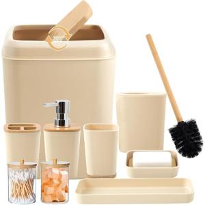 imageBathroom SetBathroom Sets with Shower Curtain and Rugs Sequin Shower Curtain Set Orange Bathroom Rugs Sets Bathroom DecorBeige