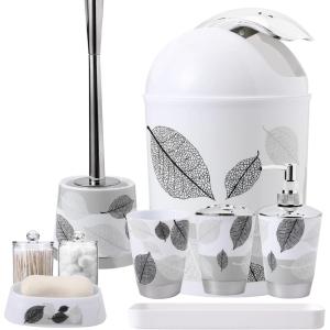 imageBathroom SetBathroom Sets with Shower Curtain and Rugs Sequin Shower Curtain Set Orange Bathroom Rugs Sets Bathroom DecorGrey Leaves