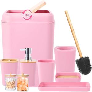 imageBathroom SetBathroom Sets with Shower Curtain and Rugs Sequin Shower Curtain Set Orange Bathroom Rugs Sets Bathroom DecorPink