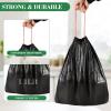 image100 Counts 4 Gallon Trash Bag Drawstring Small Trash Bags Thick Preseparated Garbage Bags Trash Bin Liners Suitable for bathroom kitchen bedroom office BlackBlack4004Gal