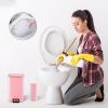 image11PCS Bathroom Sets with Shower Curtain and Rugs Bathroom Accessories Set Orange Bathroom SetSoap Dispenser ampamp Toilet Brush Holder Set with Stainless Steel Trash CanBath Set