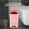 image11PCS Bathroom Sets with Shower Curtain and Rugs Bathroom Accessories Set Orange Bathroom SetSoap Dispenser ampamp Toilet Brush Holder Set with Stainless Steel Trash CanBath Set