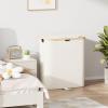 image160L Double Laundry Hamper with Lid Dirty Clothes Hamper with 2 Removable Bags Beige Laundry Hamper 2 section with Bamboo Handles Easy to Carry for Bedroom Bathroom Dorm CollegeBeige