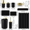 image24 PCS Dark Green Bathroom Accessories Set with Shower Curtain and Rugs Bathroom Sets with Extra Soft and Absorbent Bath Rugs Shower Curtain Bathroom Accessory for BathBathroom SetShower CurtainBath Rugs