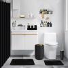 image24 PCS Dark Green Bathroom Accessories Set with Shower Curtain and Rugs Bathroom Sets with Extra Soft and Absorbent Bath Rugs Shower Curtain Bathroom Accessory for BathBathroom SetShower CurtainBath RugsCaddy