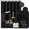 image24 PCS Dark Green Bathroom Accessories Set with Shower Curtain and Rugs Bathroom Sets with Extra Soft and Absorbent Bath Rugs Shower Curtain Bathroom Accessory for BathBathroom SetShower CurtainBath Rugs