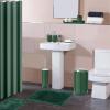 image24 PCS Dark Green Bathroom Accessories Set with Shower Curtain and Rugs Bathroom Sets with Extra Soft and Absorbent Bath Rugs Shower Curtain Bathroom Accessory for BathBathroom SetShower CurtainBath Rugs