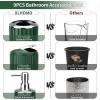 image24 PCS Dark Green Bathroom Accessories Set with Shower Curtain and Rugs Bathroom Sets with Extra Soft and Absorbent Bath Rugs Shower Curtain Bathroom Accessory for BathBathroom Set