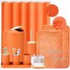 image24 PCS Dark Green Bathroom Accessories Set with Shower Curtain and Rugs Bathroom Sets with Extra Soft and Absorbent Bath Rugs Shower Curtain Bathroom Accessory for BathBathroom SetShower CurtainBath Rugs