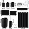 image24 PCS Dark Green Bathroom Accessories Set with Shower Curtain and Rugs Bathroom Sets with Extra Soft and Absorbent Bath Rugs Shower Curtain Bathroom Accessory for BathBathroom SetShower CurtainBath Rugs
