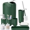 image24 PCS Dark Green Bathroom Accessories Set with Shower Curtain and Rugs Bathroom Sets with Extra Soft and Absorbent Bath Rugs Shower Curtain Bathroom Accessory for BathBathroom Set