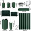 image24 PCS Dark Green Bathroom Accessories Set with Shower Curtain and Rugs Bathroom Sets with Extra Soft and Absorbent Bath Rugs Shower Curtain Bathroom Accessory for BathBathroom SetShower CurtainBath Rugs