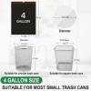 image4 Gallon Small Trash Bags 225 Counts Extra Strong Drawstring Bathroom Trash Bags Small Garbage Bags Clear Trash Bag for Bathroom Bedroom Office Kitchen Trash CanBlack1504Gal