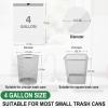 image4 Gallon Small Trash Bags 225 Counts Extra Strong Drawstring Bathroom Trash Bags Small Garbage Bags Clear Trash Bag for Bathroom Bedroom Office Kitchen Trash CanWhite1504Gal