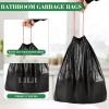 image4 Gallon Small Trash Bags 225 Counts Extra Strong Drawstring Bathroom Trash Bags Small Garbage Bags Clear Trash Bag for Bathroom Bedroom Office Kitchen Trash CanBlack3004Gal